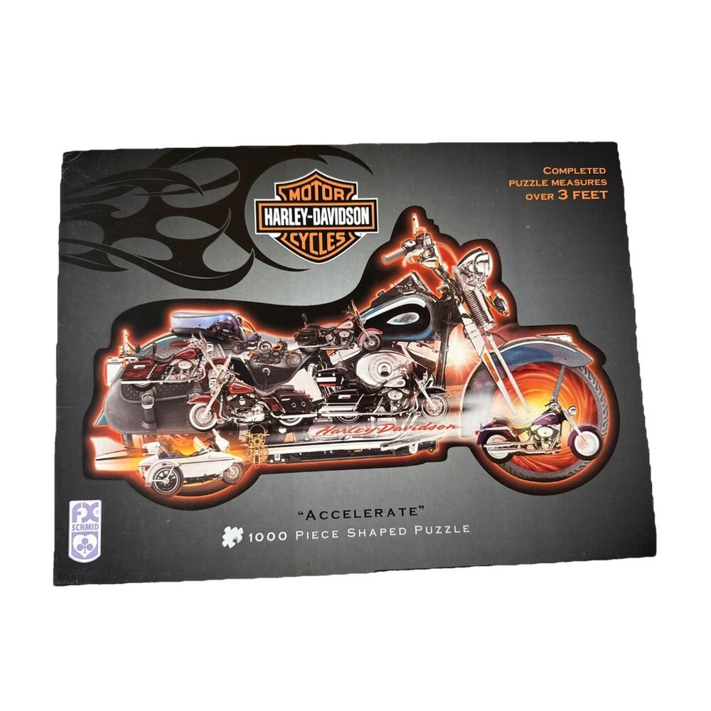 FX Schmid Harley Davidson Accelerate 1000 Piece Jigsaw Puzzle 40” x 30”